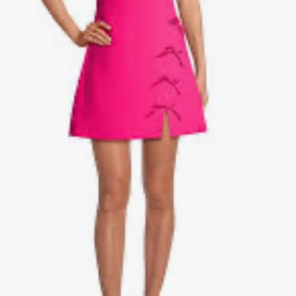 Likely Hunt - Pink Sleeveless Halter A-Line Dress - Picture 6 of 6